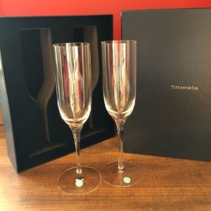 Authentic Tiffany & Co. Champagne Flutes (NWOT)